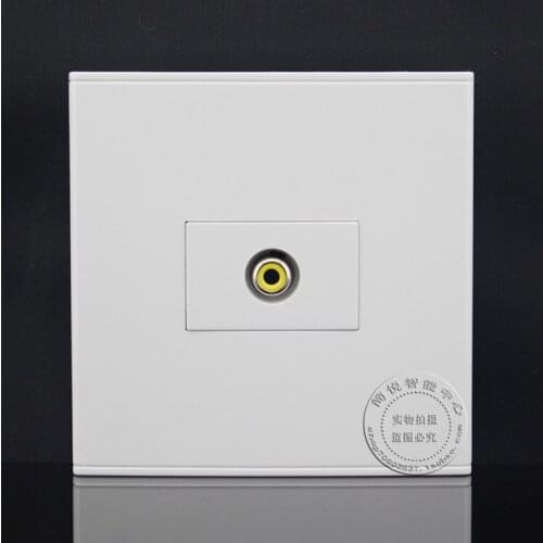RCA AV Wall Face Plate One Port Yellow Audio AV Single video Faceplate Outlet