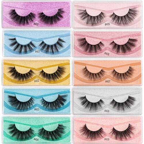 Wholesale Faux Mink Eyelashes Bulk Items 200/10 Pcs 10 Styles Mixed Lashes Pack Fluffy Volume Natural Look Wispy False Eyelashes