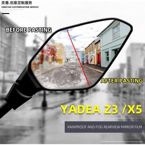 Motorcycle Rearview Mirror Film Reverse Anti-rain Fog Anti-dazzling Film Decals Stickers for YADEA X5 Z3 honda suzuki yamaha