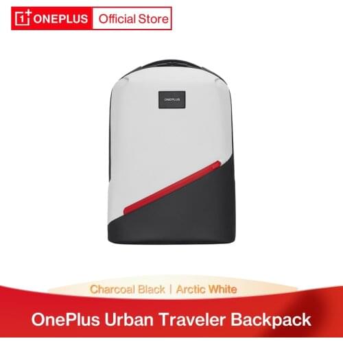 OnePlus Urban Traveler Backpack Charcoal Charcoal Black Arctic White 9 Number Of Pockets And Compartments OnePlus Official Store