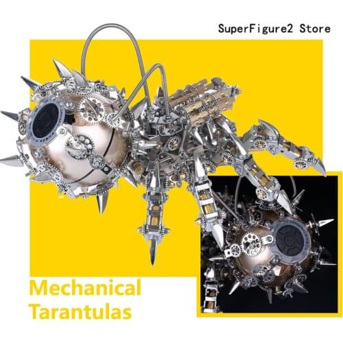 DIY Assemble Model Kit 3D Stainless Steel Mechanical Model Bluetooth Audio Gear Model - Tarantulas kids Christmas Gift