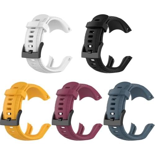 Silicone Replacement Band Wrist Strap Simplicity Adjustable Durable Moderate Softness for Suunto 5 Watchband Watch Accessories