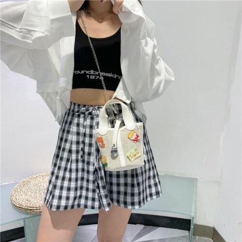 Bags for women 2020 new luxury handbags white summer mini beach bucket bucket bag fashion designer canvas shoulder messenger bag