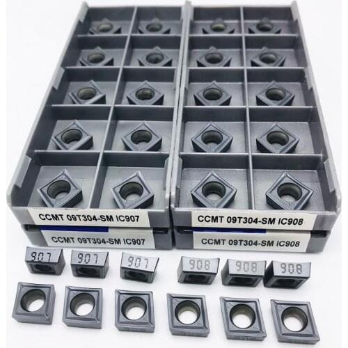Carbide Insert CCMT09T304 SM IC907 IC908 32.51 Internal Turning Insert Lathe Parts Tool CNC Lathe Cutting Tool Tokarnyy CCMT