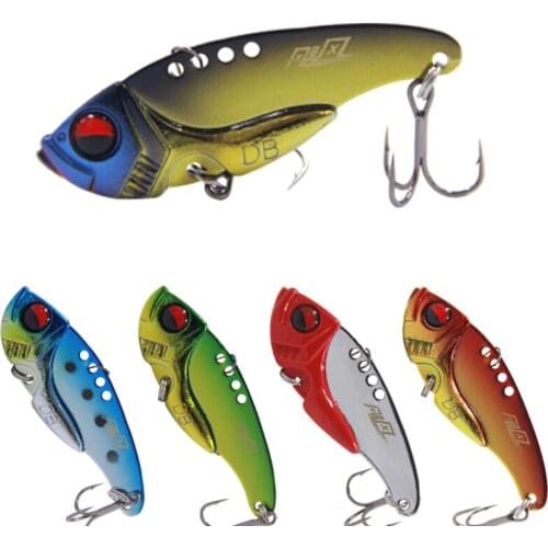 PR-LABS Hot Sale 7g/10g Vib Steel Ball Inside Sinking Vibration Baits Artificial Vibe For Bass Pike Perch Fishing 5 Colors