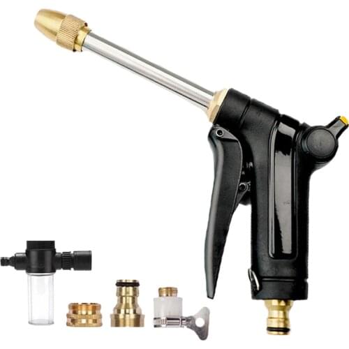 High Pressure Car Wash Spray Gun Garden Hose Nozzle Adjustable Sprinkler Water Gun Garden Lawn Watering Irrigation Tool Watergun