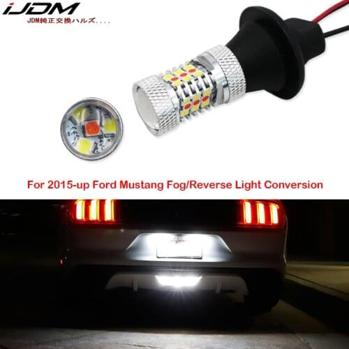 High Power White/Red 3156 T25 Switchback LED Bulbs For Chevy and Ford Mustang Backup Add-On Rear Fog Light Reverse/Tail/Brake