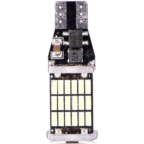 1PCS T15 W16W 45 SMD 4014 Error Free LED Car Reverse Back Light Bulbs 6000K White (L*W):4CM*1CM