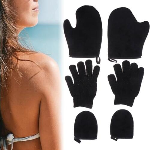 3Pcs/Set Body Cleaning Glove Self Tanner Reusable Body Self Tan Applicator Tanning Gloves Cream Lotion Mousse
