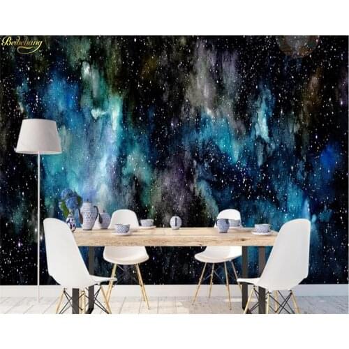 Beibehang Custom 3d wallpaper Blue dream starry sky dynamic KTV tooling black hole background wall papers home decor 3d mural