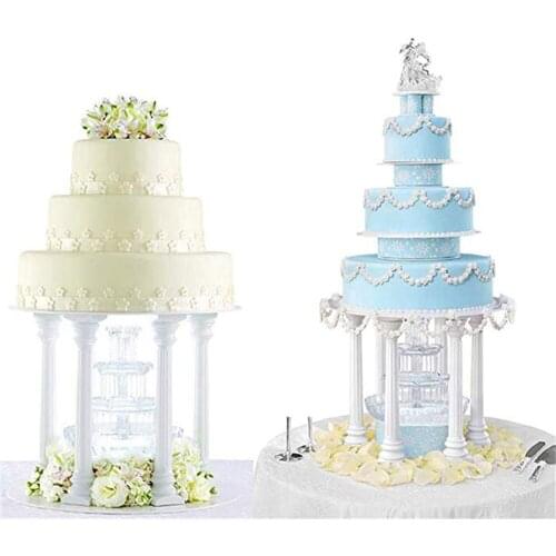 4pcs Pillars Wedding Cake Stands Cake Decorating Tools Multi-layered Roman Column Support Stand Decor 7.5cm 12.5cm 17cm
