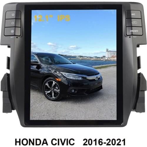 4G+64G Car radio player Tesla style ertical screen Android 9.0 Car GPS navigation forHonda Civic2015-2022 PX6 4G 64GB 6 Core