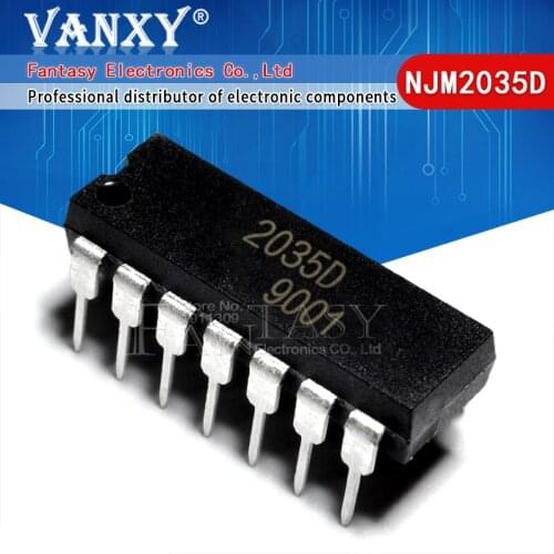 5pcs NJM2035D DIP14 NJM2035 DIP-14 2035D JRC2035D