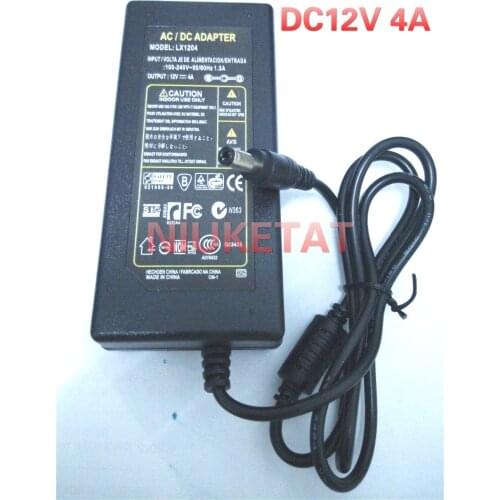 DC 12V 4A AC 100-240V 12V4A LED light power adapter LED Power Supply Adapter drive for RGB LED strip 5050 3528 2835 Without line