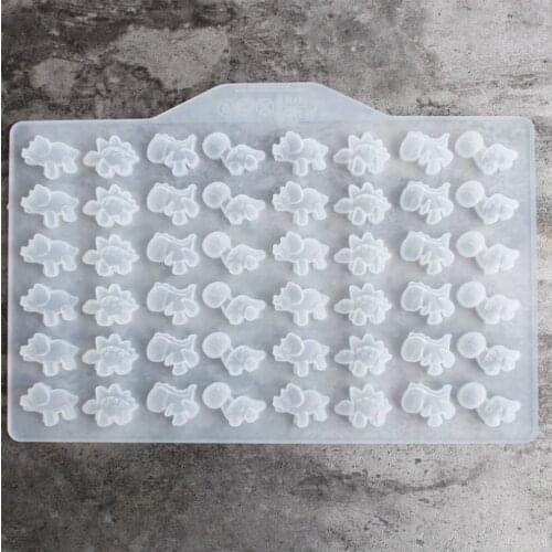 Aouke Dinosaur Shape Crystal Drop Gum Mold Fudge DIY Baking Mold Chocolate Mold Dinosaur Shape Fudge Gum Silicone Mold