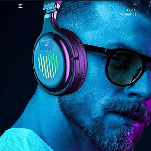 Bluetooth Wireless Headphones Gaming Headset Bluetooth 5.0 3D Stereo Foldable LED Light With FM Radio TF Card For Mobile Phone