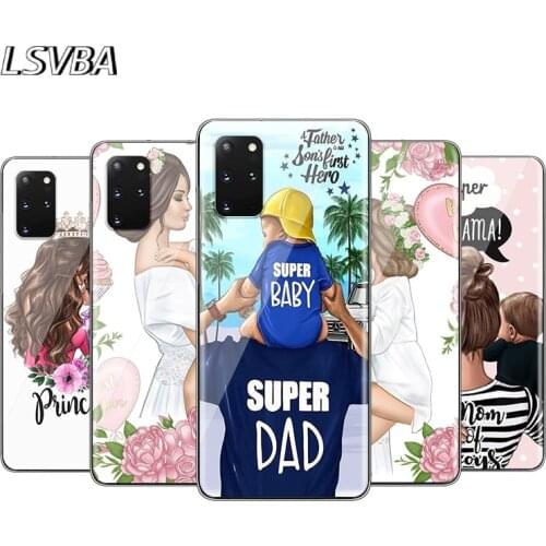 Beautiful mother lovely daughter son For Samsung Galaxy S20 Plus A01 A11 A21 A21S A31 A41 A51 A71 A81 A91 Ultra 5G Phone Case