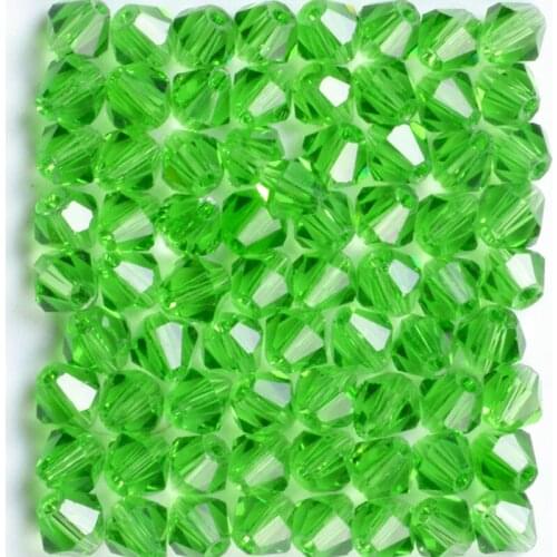 4mm Bicone Crystal Beads Glass Beads Loose Spacer Beads DIY Jewelry Making Austria Crystal Beads Jet Siam Green Colors