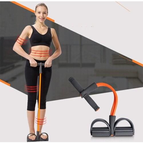 2 tubes Fitness Resistance Bands Latex Pedal Exerciser Women Men Sit Up Pull Ropes yoga fitness equipment tic foot