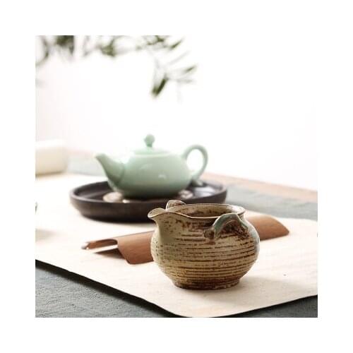 Stoneware Fair Tea Cup Tea Accessories Firewood Binaural Tea Sea Ceramic Public Cup Kung Fu Black Tea Jin Jun Mei Teaware
