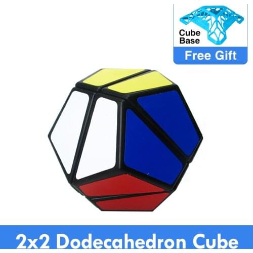 Lanlan 2x2 Dodecahedron Magic Cube Puzzle Black And White Learning&Educational Cubo magico Toys