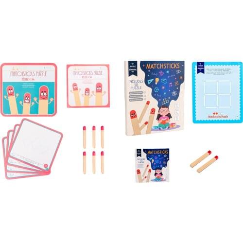 Mathematics Matchstick Puzzle Board Learning Toys Children Wooden Puzzle Magnetic Thinking Matching Game For Kids Montessori Toy