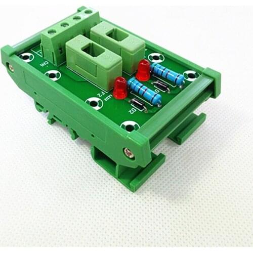 DIN Rail Mount 2 Position Fuse Module Board,Fuse Holders for 5x20mm(DxL) tube fuse