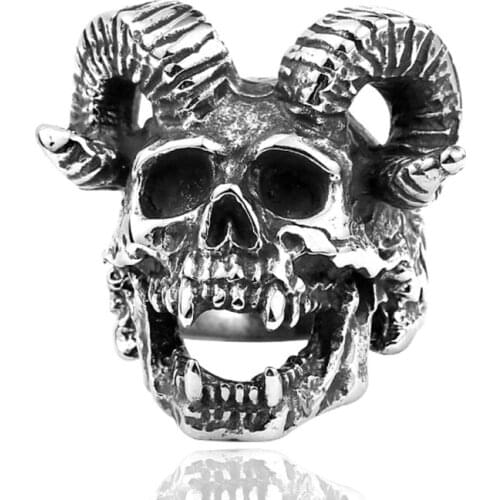 Punk Gothic Demon Skull alloy Mens Ring Party Accessories Cool Gift