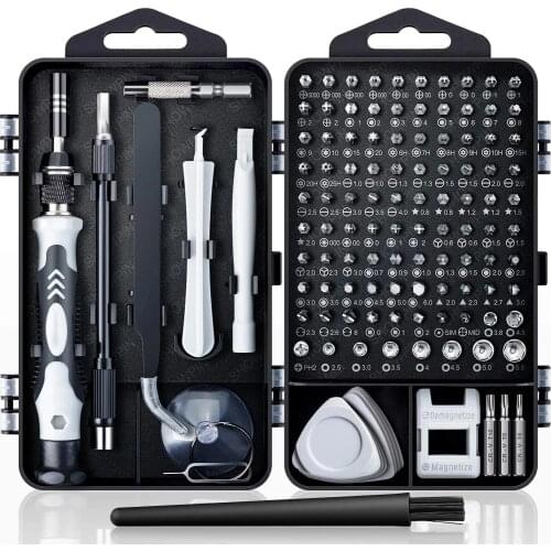 Computer Repair Kit, 122 in 1 Magnetic Laptop Screwdriver Kit Precision Screwdriver Set, Small Impact Screw Driver Set with Case