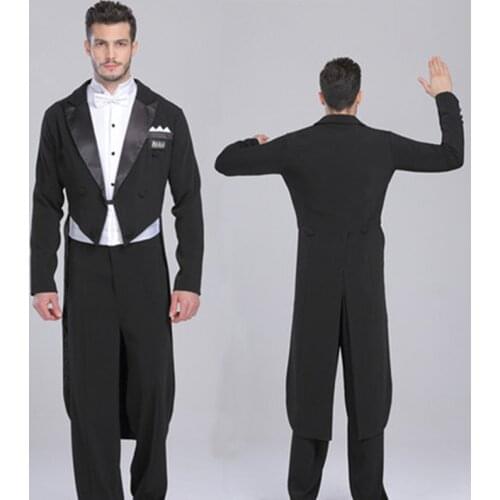 2021 New Mens Tuxedo Swimsuit Dress Smoking Masculino Standard Dance Men Suit Black 2 pieces Mens Wedding Suits (Jacket+Pants)