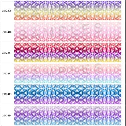 New Colorful Japanese Flower Background Print Grosgrain/Satin Ribbon DIY Crafts 5 Yards Hair Bows DIY Accessories