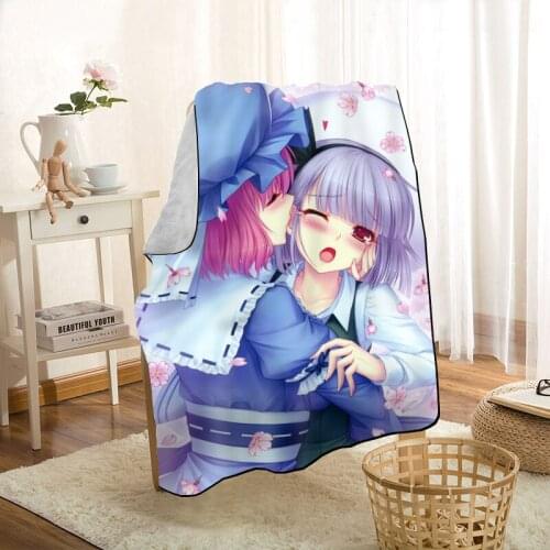 Cute Anime Girl NEKO WORKS Throw Blanket Personalized Blankets On For The Sofa/Bed/Car Portable 3D Blanket For Kid Home Textiles