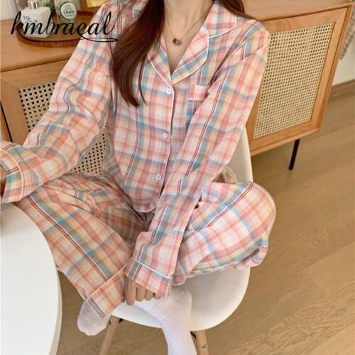 Women Pajama Spring and Autumn Long Sleeve Ladies Sleepwear Summer Leisurewear Soft Loose Suit Household To Take 2 Pieces Outfit