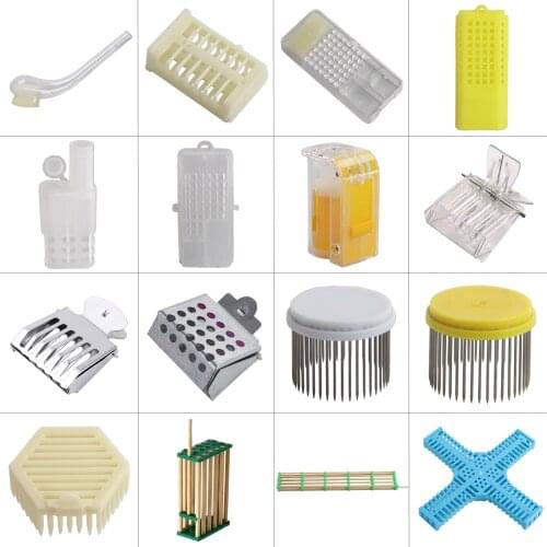 Beekeeping Bee Queen Catcher Plastic Clip Steel Needle Type Hexagon Cage Protective Cover King Marker Rearing Apiculture Tools