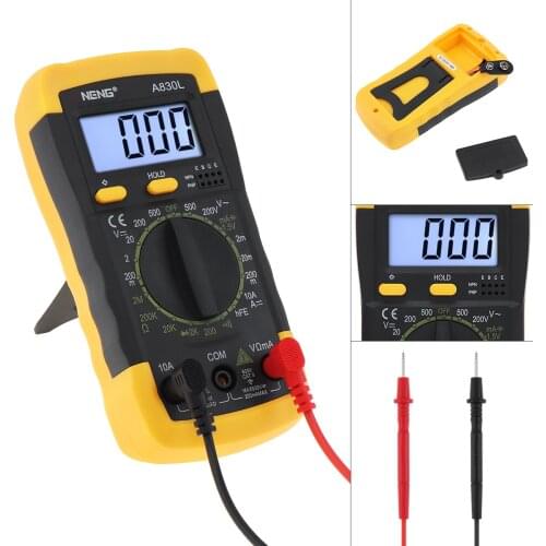 Portable Digital LCD Multimeter Voltmeter AC/DC Ohmmeter Ammeter Capacitance OHM Tester Measuring Tool Convenient Accessories