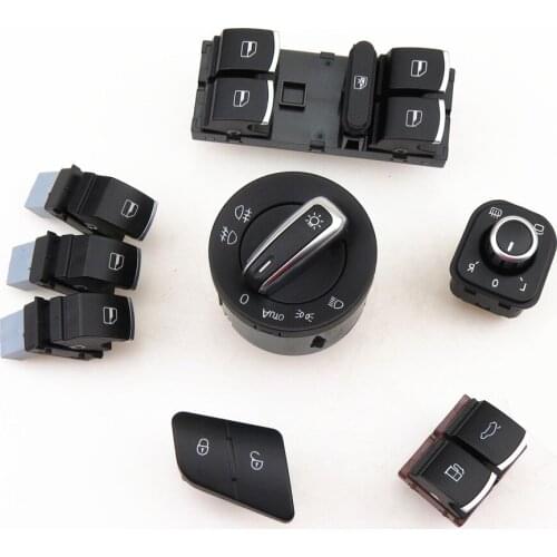 SCJYRXS 5ND941431B 35D959903 3C0 962 125B Window Headlight Mirror Tailgate + Fuel Door Control Switch Button For Passat B6 Golf