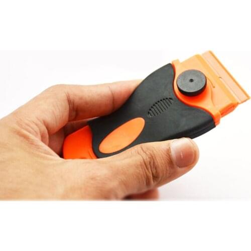 Mini Razor Scraper Single Edge Razor Blade Glass/Ceramic/Paint Oven Glue Remover Window Tint Tools Car Sticker Squeegee
