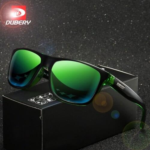 DUBERY 2021 Fashion Polarized Sunglasses Men High Quality Eyeglasses Frame Square Sun Glasses Sport Style UV400 Goggles CE B29