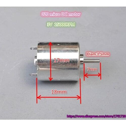 Brand new 17*18mm 3V 15000RPM high speed 020 micro DC motor