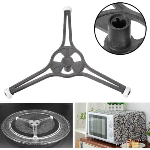 1PC Microwave Ring Roller Support Glass Turntable Plate Holder Stand With Triple Arm For Kitchen Cookware Supplies