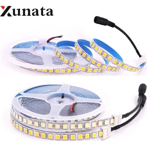 DC 12V LED Strip Light 5054 120leds/m IP21 IP65 Waterproof Flexible Tape Ribbon Led Lights Strip With DC Connector 5m