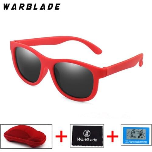 WarBlade High Quality UV400 Polarized Kids Sunglasses TR90 Children Boys Girls Glasses Fashion Safety Sun Glasses Gafas Car Case