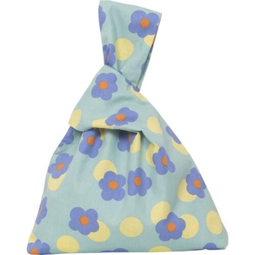 Women Small knot wrist bags Flowers Versatile Shopping Bag Female Handbag for Walking Carry Pouch Key Phone Coin Purse