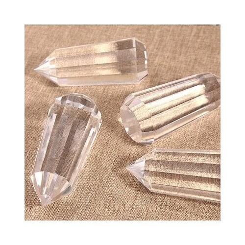1PCS 12 Sided Clear Lemurian Seed Clear Quartz Natural Vogel Inspired Crystal Wand Healing