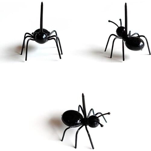 12pcs/set Cute Ant Fruit Fork Plastic Snack Dessert Forks Mini Food Sticks Party Sticks for Kitchen Bar Decoration Mayitr