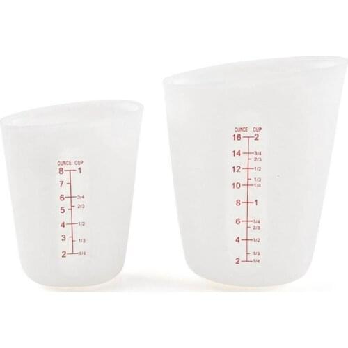 250ML 500ML Reusable Silicone Measuring Cup Cook Bakers Resin Jewelry Tools Epoxy Resin Drop Ship