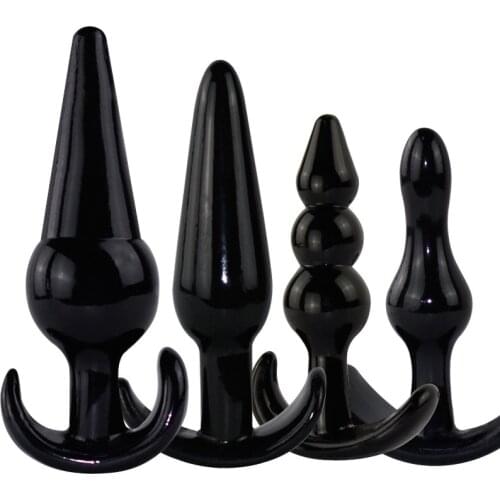 4PCS Set Anal Plug Combination Vibrator Gay Silicone Plug Sets Butt Plug Stimulator Sex Toys for Couple Adults Female shop