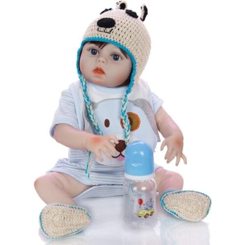 48cm Full Body Silicone Reborn Girl Baby Doll Toys Lifelike boy Baby Reborn Doll Child Birthday Christmas gift bebes reborn