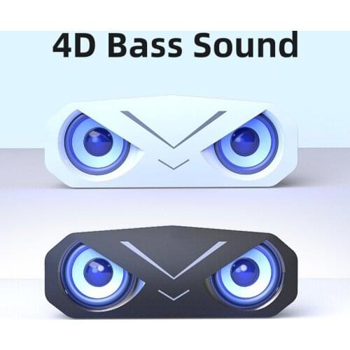 4D Computer Speakers Bluetooth Soundbar Stereo Bass Sound Subwoofer Portable Column Support TF Card Loudspeaker for PC Laptop