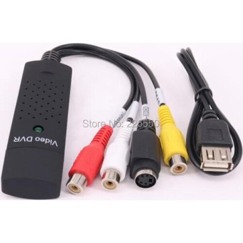 50pcs VHS to DVD Converter adapter USB 2.0 to 3 RCA Video TV DVD VHS Capture phone XP Retail package